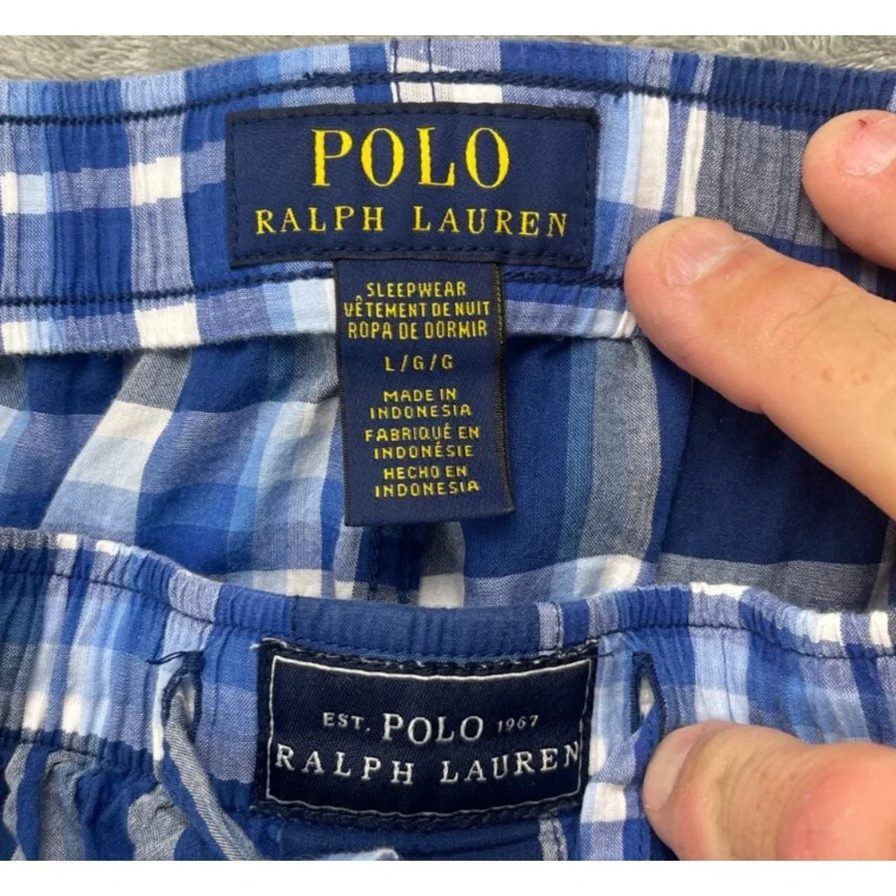 Polo Ralph Lauren Sleepwear Mens Lounge Pants L Blue‎ Plaid